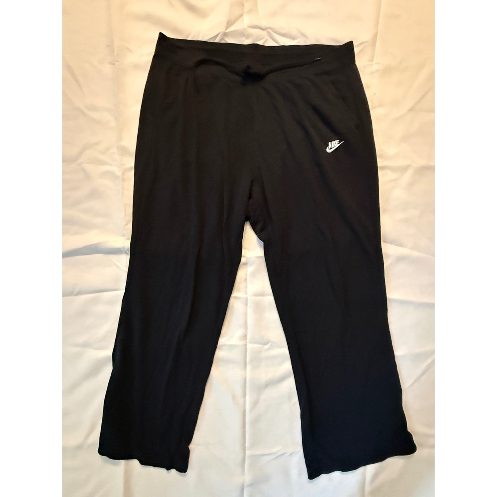 Nike Mens 2XL Black Fleece Straight Leg Sweatpants Activewear Pockets